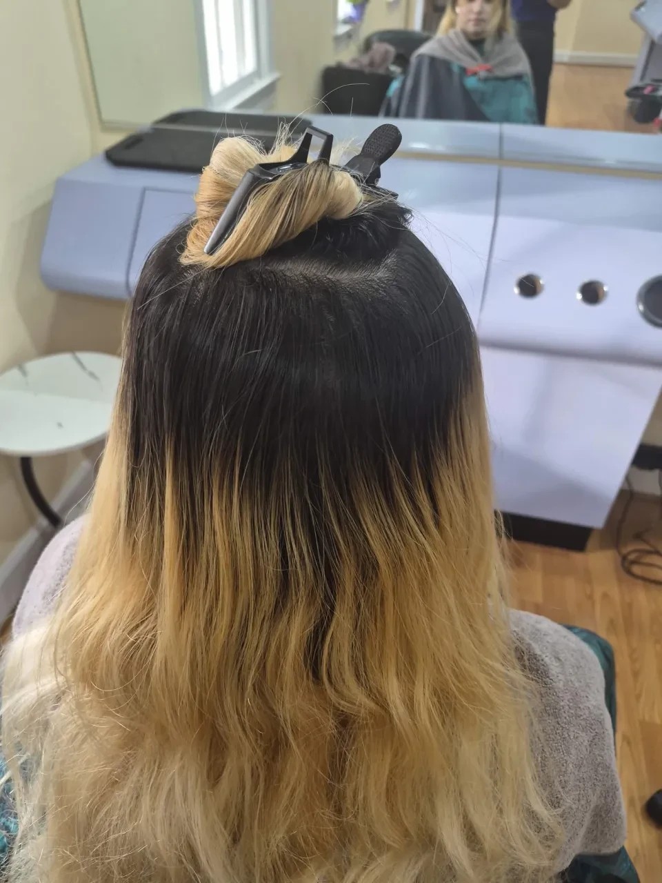 Finished balayage color result